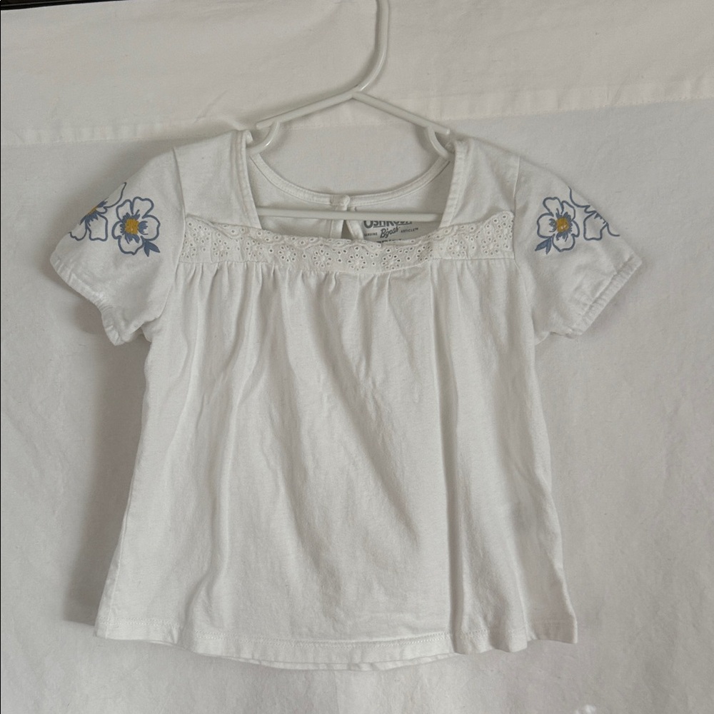 OshKosh B'gosh White Tee with Floral Accents